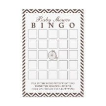 ヴィンテージオールドバイクシェブロン赤ちゃんシャワービンゴカード