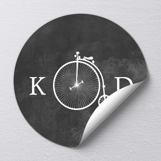 ヴィンテージオールドバイクダーク結婚ズ ラウンドシール