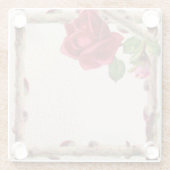 ヴィンテージオールドバラ素朴ビクトリアンアンティーク ガラスコースター (裏面)