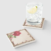 ヴィンテージオールドバラ素朴ビクトリアンアンティーク ストーンコースター (横)