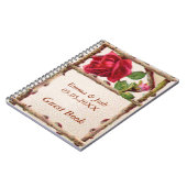 ヴィンテージオールドバラ素朴ビクトリアンアンティーク ノートブック (左側)