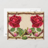 ヴィンテージオールドバラ素朴ビクトリアンアンティーク ポストカード (正面/裏面)