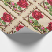 ヴィンテージオールドバラ素朴ビクトリアンアンティーク ラッピングペーパー (角)