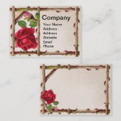 ヴィンテージオールドバラ素朴ビクトリアンアンティーク 名刺 (正面/裏面)