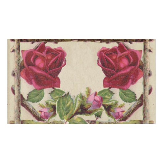 ヴィンテージオールドバラ素朴ビクトリアンアンティーク 名札 (正面)