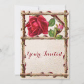 ヴィンテージオールドバラ素朴ビクトリアンアンティーク 招待状 (裏面)