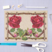 ヴィンテージオールドバラ素朴ビクトリアンアンティーク 薄葉紙 (クラフト)