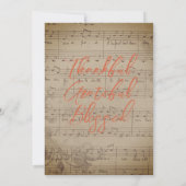 ヴィンテージオールドパンプキンパイ感謝祭素朴ディナー 招待状 (裏面)