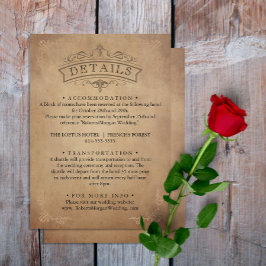 ヴィンテージオールドパーチビクトリアンメント結婚の詳細 エンクロージャーカード