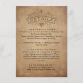 ヴィンテージオールドパーチビクトリアンメント結婚の詳細 エンクロージャーカード (正面)