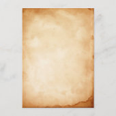 ヴィンテージオールドパーチメントとバラ結婚の詳細 エンクロージャーカード (裏面)