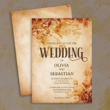 ヴィンテージオールドパーチメントとバラ結婚ズ