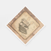 ヴィンテージオールドファッションアート作家/ライターギフト スタンダードランチョンナプキン (角)