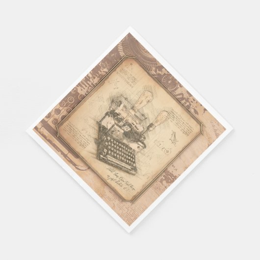 ヴィンテージオールドファッションアート作家/ライターギフト スタンダードランチョンナプキン (角)