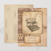 ヴィンテージオールドファッションアート作家/ライターギフト ポストカード (正面/裏面)