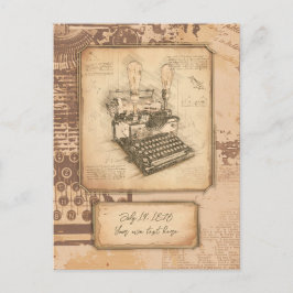 ヴィンテージオールドファッションアート作家/ライターギフト ポストカード