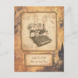 ヴィンテージオールドファッションアート作家/ライターギフト ポストカード