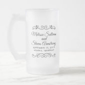 ヴィンテージオールドファッションドウェスタンスタイル結婚ズ フロストグラスビールジョッキ (左)