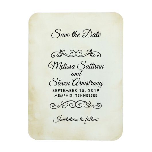 ヴィンテージオールドファッションドウェスタンテーマ日付を保存 マグネット (縦)