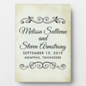 ヴィンテージオールドファッションドウェスタンテーマ結婚ズ フォトプラーク (正面)