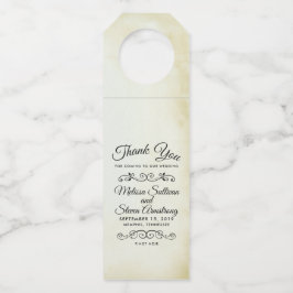 ヴィンテージオールドファッションドウェスタンテーマ結婚ズ ボトルネックタグ