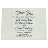 ヴィンテージオールドファッションドウェスタンテーマ結婚ズ ラージペーパーバッグ (正面)