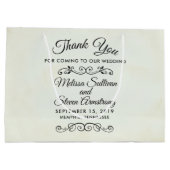 ヴィンテージオールドファッションドウェスタンテーマ結婚ズ ラージペーパーバッグ (裏面)