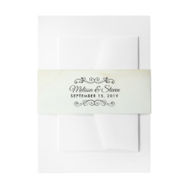 ヴィンテージオールドファッションドウェスタンテーマ結婚ズ 招待状ベリーバンド