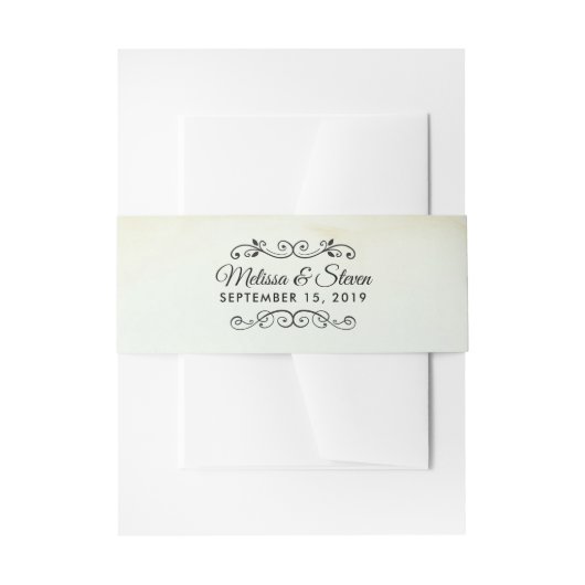 ヴィンテージオールドファッションドウェスタンテーマ結婚ズ 招待状ベリーバンド (正面例)