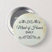 ヴィンテージオールドファッションドウェスタン・ウェディング・パーティー 缶バッジ (正面&裏面)