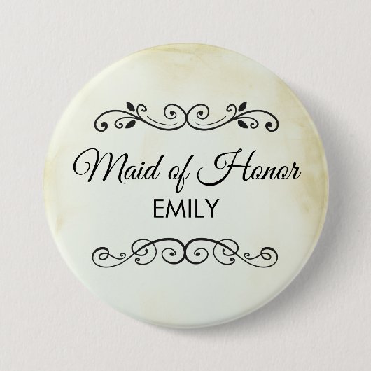 ヴィンテージオールドファッションドウェスタン・ウェディング・パーティー 缶バッジ (正面)