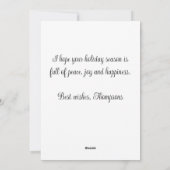 ヴィンテージオールドファッションドクリスマスチャーチ白黒 シーズンカード (裏面)