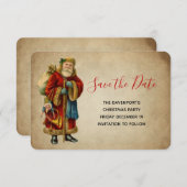 ヴィンテージオールドファッションドサンタクロース セーブザデート (正面/裏面)