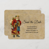 ヴィンテージオールドファッションドサンタクロース セーブザデート (正面/裏面)