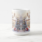 ヴィンテージオールドファッションドハウスクリスマスシーンマググ コーヒーマグカップ (中央)