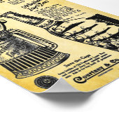 ヴィンテージオールドファッションドラガービールプリント ポスター (角)