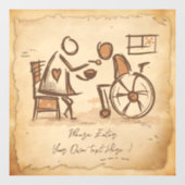 ヴィンテージオールドファッション介護士、介護助手 ウィンドウサイン (シート)