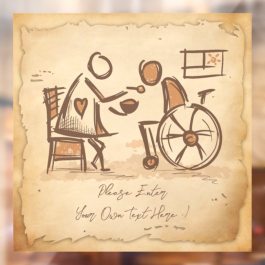 ヴィンテージオールドファッション介護士、介護助手 ウィンドウサイン (シート2)