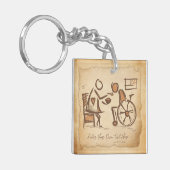 ヴィンテージオールドファッション介護士、介護助手 キーホルダー (正面左)