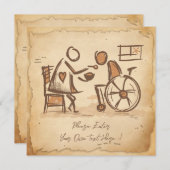 ヴィンテージオールドファッション介護士、介護助手 シーズンカード (正面/裏面)