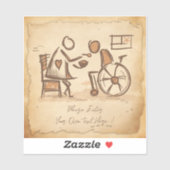 ヴィンテージオールドファッション介護士、介護助手 シール (シート)