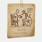 ヴィンテージオールドファッション介護士、介護助手 セラミックオーナメント (右)