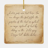 ヴィンテージオールドファッション介護士、介護助手 セラミックオーナメント (裏面)