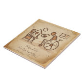 ヴィンテージオールドファッション介護士、介護助手 タイル (側面)