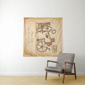 ヴィンテージオールドファッション介護士、介護助手 タペストリー (インサイチュ(横))