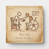 ヴィンテージオールドファッション介護士、介護助手 フォトプラーク (正面)