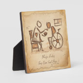 ヴィンテージオールドファッション介護士、介護助手 フォトプラーク (正面)