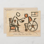 ヴィンテージオールドファッション介護士、介護助手 ポストカード (正面/裏面)