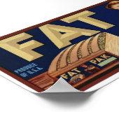 ヴィンテージオールドファットパックフルーツクレートラベル ポスター (角)