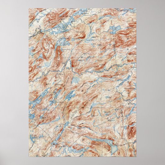 ヴィンテージオールドフォージニューヨーク地形図 ポスター (正面)